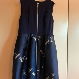 Ted Baker Navy Dress with Dragonfly Design